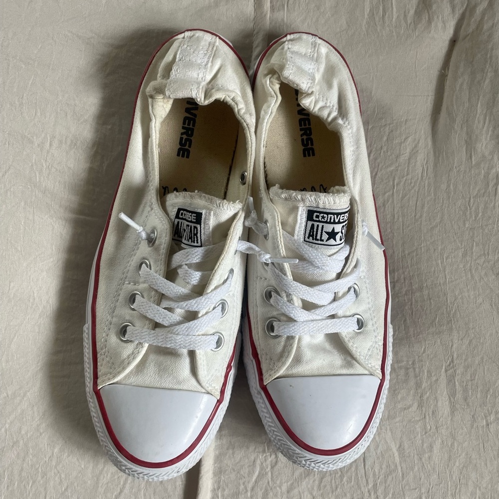 Converse White Canvas Low-Top Sneakers